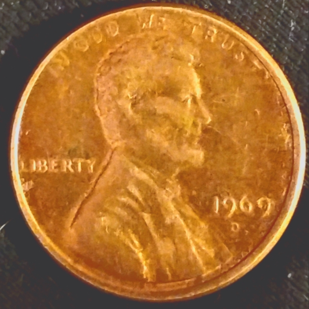 🔥1969 D, Lincoln Penny, 🔥No Roof,😲 No FG,😲 In Great Condition